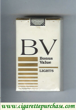 BV Bonus Value Lights cigarettes USA